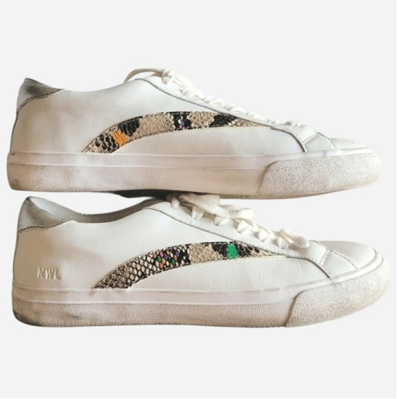 Madewell Shoes - Madewell Delia Sneaker White Print Leather Low Top 8 Casual Cute Trendy